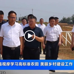 蓬安县考察组来我县观摩学习 高标准农田、美丽乡村建设工作